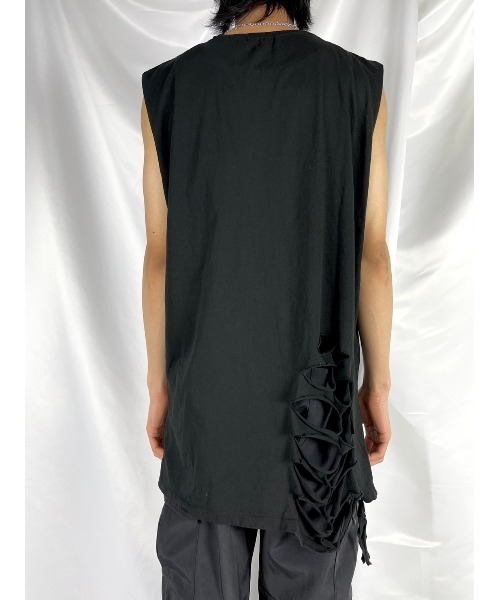 XU（エックスユー）の「【XU】damage sleeveless（タンクトップ・メンズ・ホワイト/ブラック・ONE SIZE）」の10枚目の写真