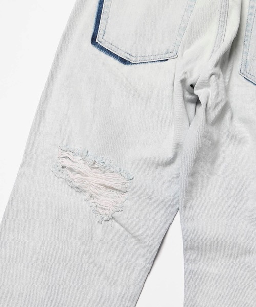LEGENDA（レジェンダ）の「レジェンダ ハードブリーチ クラッシュ デニムパンツ / LEGENDA Hard Bleach Crash Denim Pants （デニムパンツ・メンズ・ライトインディゴブルー・1/3/2）」の4枚目の写真