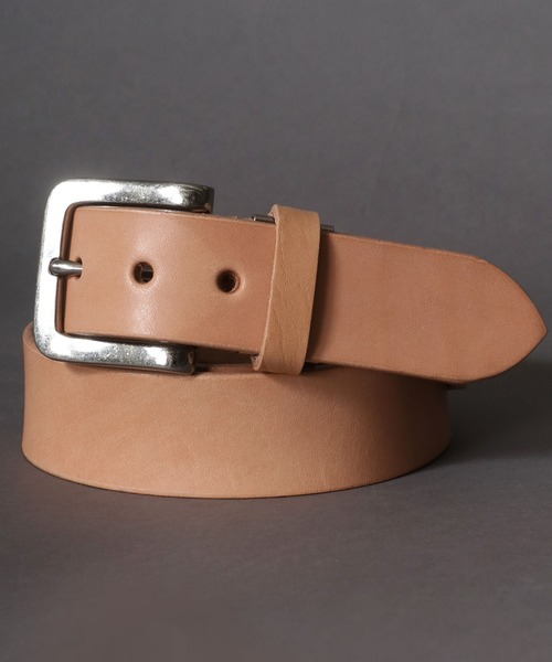 SITRY(シトリー)の「【栃木レザー】スクエアバックル35mmレザーベルト(ベルト・メンズ・ブラック/ベージュ/ブラウン・FREE)」の3枚目の写真