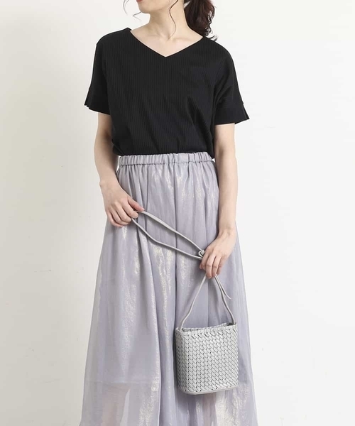 MK MICHEL KLEIN（エムケーミッシェルクラン）の「合成皮革ミニショルダー（ショルダーバッグ・レディース・ブラック/ホワイト/イエロー/グレー・00）」の3枚目の写真