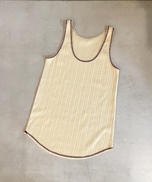 mystic（ミスティック）の「ランダムリブタンク（タンクトップ・レディース・ベージュ/オフホワイト/グリーン・FREE）」の18枚目の写真