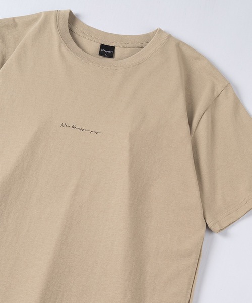 make a ray!（メイク ア レイ！）の「メッセージ＆シンプルロゴ グラフィック プリントTシャツ（Tシャツ/カットソー・メンズ・ミント/ホワイト/ホワイト系その他/ベージュ/ライトブルー/ブラック・M/L/XL）」の4枚目の写真