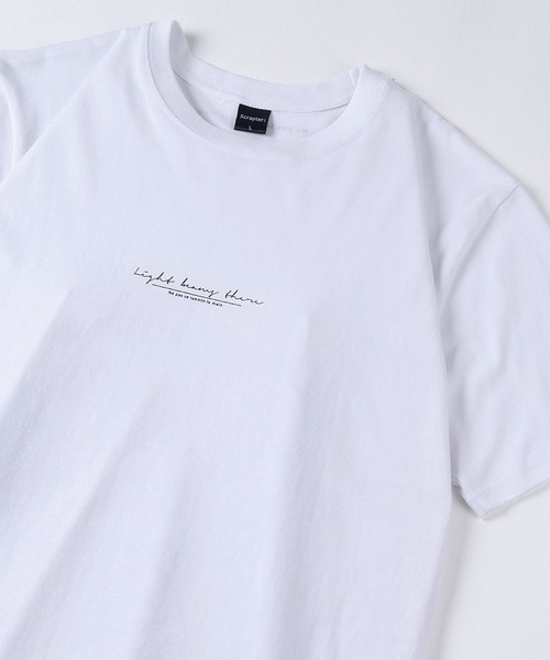 make a ray!（メイク ア レイ！）の「メッセージ＆シンプルロゴ グラフィック プリントTシャツ（Tシャツ/カットソー・メンズ・ミント/ホワイト/ホワイト系その他/ベージュ/ライトブルー/ブラック・M/L/XL）」の2枚目の写真