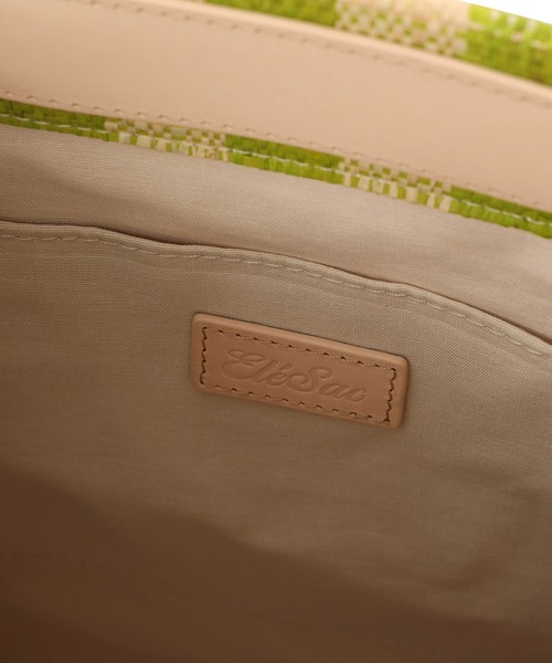 MADEMOISELLE ROPE'(マドモアゼル ロペ)の「【Ele Sac】ラフィアチェックショッパーバッグ(トートバッグ・レディース・ブルー/ミント・FREE)」の14枚目の写真