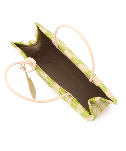 MADEMOISELLE ROPE'(マドモアゼル ロペ)の「【Ele Sac】ラフィアチェックショッパーバッグ(トートバッグ・レディース・ブルー/ミント・FREE)」の15枚目の写真