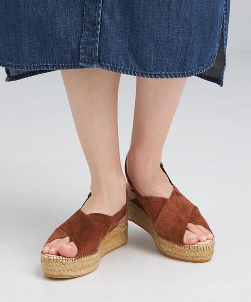 GAIMO（ガイモ）の「◆[ ガイモ ] gaimo CFC クロス ウェッジ サンダル（サンダル・レディース・ブラック/モカ・38/35/36/37）」の8枚目の写真