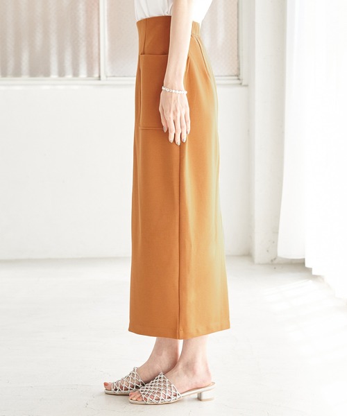 ROPE' PICNIC(ロペピクニック)の「リネン調ジャージカラースカート(スカート・レディース・ブラック/ブルー/オレンジ/ラベンダー・36/38)」の11枚目の写真