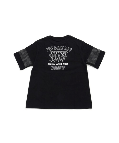 SISTER JENNI（SISTER JENNI）の「スリーブメッシュロング丈Tシャツ（Tシャツ/カットソー・キッズ・オフホワイト/ブラック・150cm/140cm/160cm/130cm）」の10枚目の写真