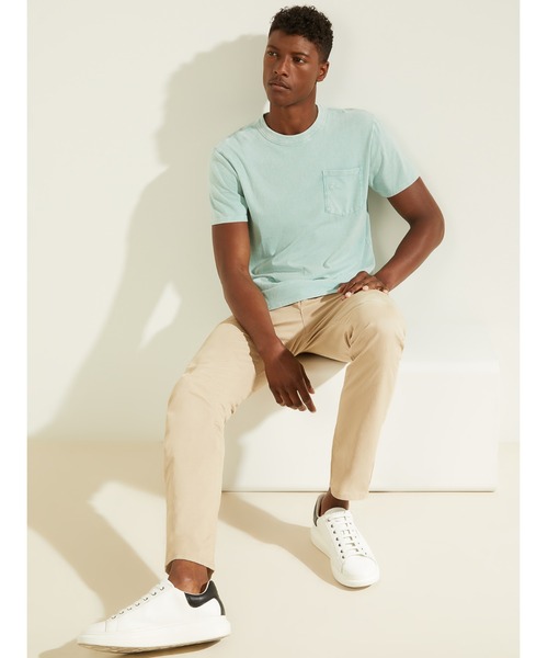 Guess（ゲス）の「Sueded Jersey Tee（Tシャツ/カットソー・メンズ・ホワイト/ライトブルー/ベージュ/ブラウン/ダークグレー・SMALL/MEDIUM/LARGE/X-LARGE）」の10枚目の写真