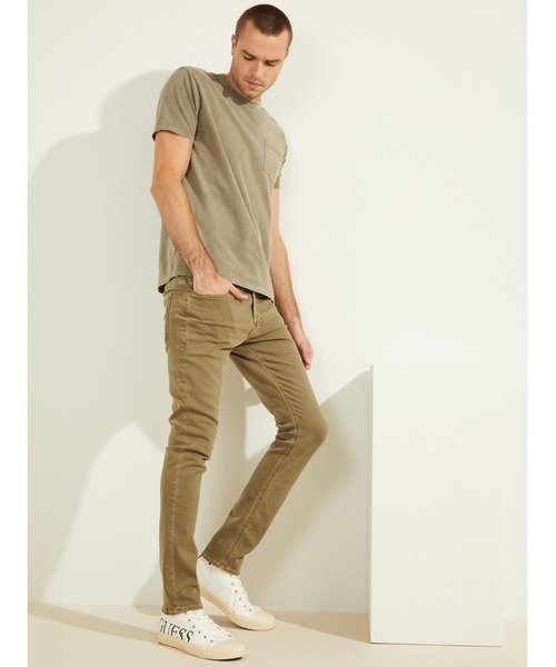 Guess（ゲス）の「Sueded Jersey Tee（Tシャツ/カットソー・メンズ・ホワイト/ライトブルー/ベージュ/ブラウン/ダークグレー・SMALL/MEDIUM/LARGE/X-LARGE）」の15枚目の写真