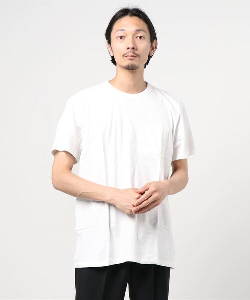 Guess（ゲス）の「Sueded Jersey Tee（Tシャツ/カットソー・メンズ・ホワイト/ライトブルー/ベージュ/ブラウン/ダークグレー・SMALL/MEDIUM/LARGE/X-LARGE）」の11枚目の写真