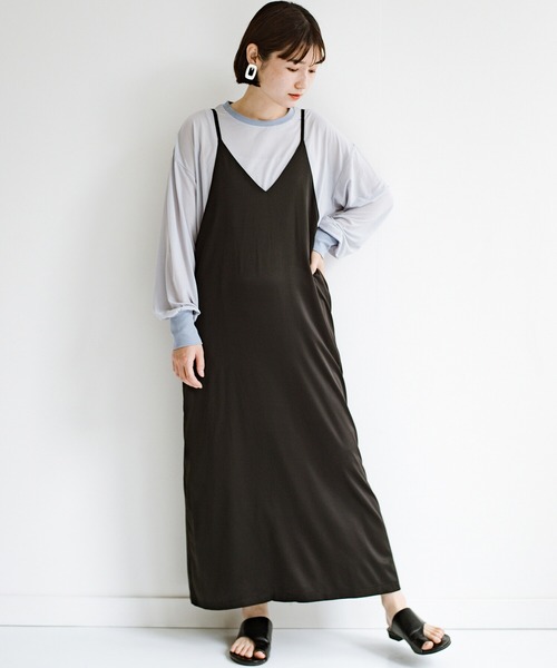 haco!（ハコ）の「合わせやすくてコーデが華やぐ　パジャマ並みにやわらかな着心地のシアーロンT by who made me（Tシャツ/カットソー・レディース・ミント/グレイッシュブルー・1/2）」の20枚目の写真