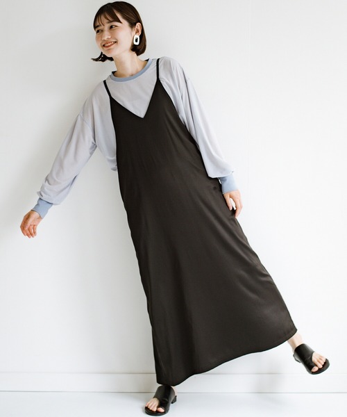 haco!（ハコ）の「合わせやすくてコーデが華やぐ　パジャマ並みにやわらかな着心地のシアーロンT by who made me（Tシャツ/カットソー・レディース・ミント/グレイッシュブルー・1/2）」の21枚目の写真