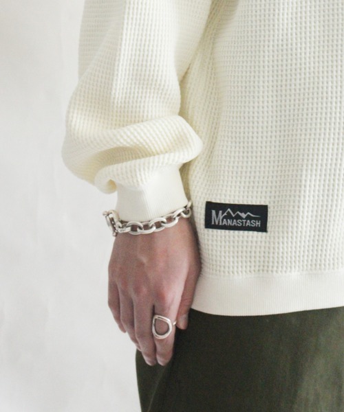 MANASTASH（マナスタッシュ）の「MANASTASH/マナスタッシュ　HEAVY SNUG THERMAL L/S TEE ヘビースナッグサーマルロングスリーブティー　7113103（Tシャツ/カットソー・メンズ・ベージュ/ナチュラル/ブラック/ブラウン・MEDIUM/LARGE/X-LARGE）」の12枚目の写真