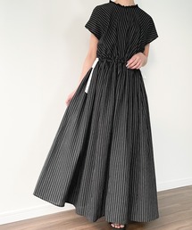 JUNOAH | ストライプリボンAラインワンピース(ワンピース)