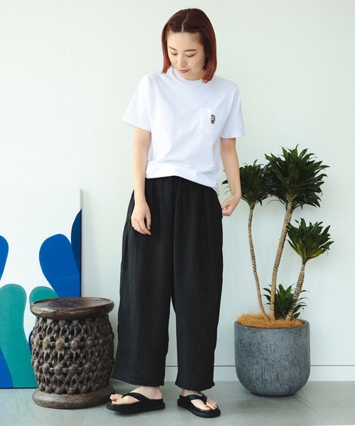 BEAMS HEART（ビームスハート）の「【ユニセックス】ベアー ポケット Tシャツ（Tシャツ/カットソー・メンズ・ベージュ/ネイビー/ホワイト/オリーブ・MEDIUM/X-LARGE/SMALL/LARGE）」の6枚目の写真