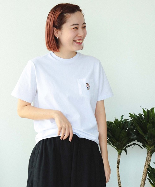 BEAMS HEART（ビームスハート）の「【ユニセックス】ベアー ポケット Tシャツ（Tシャツ/カットソー・メンズ・ベージュ/ネイビー/ホワイト/オリーブ・MEDIUM/X-LARGE/SMALL/LARGE）」の9枚目の写真