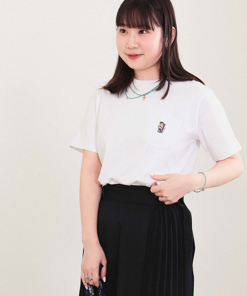 BEAMS HEART（ビームスハート）の「【ユニセックス】ベアー ポケット Tシャツ（Tシャツ/カットソー・メンズ・ベージュ/ネイビー/ホワイト/オリーブ・MEDIUM/X-LARGE/SMALL/LARGE）」の13枚目の写真