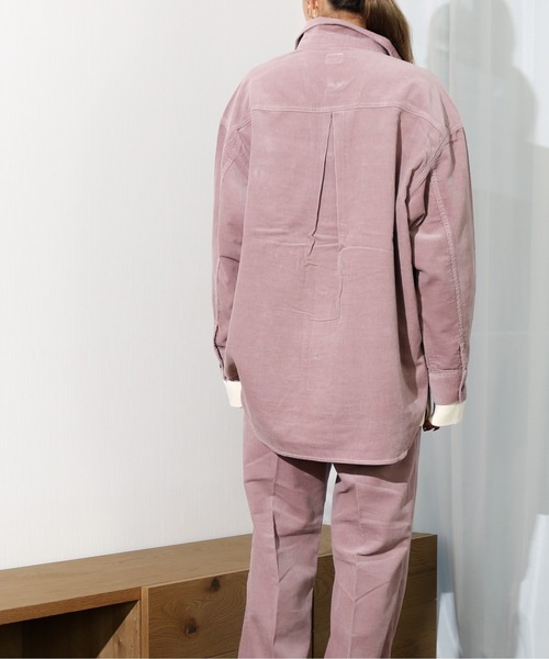 Lee(リー)の「Lee/リー 細畝コーデュロイ リラックスシャツ(シャツ/ブラウス・レディース・パープル/ブラウン・SMALL/MEDIUM)」の10枚目の写真