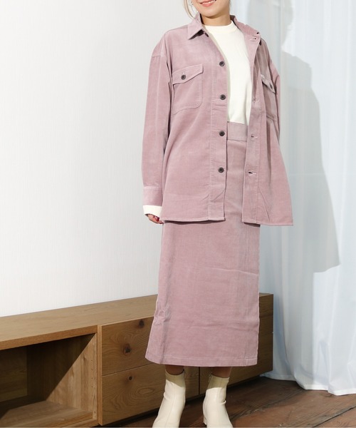 Lee(リー)の「Lee/リー 細畝コーデュロイ リラックスシャツ(シャツ/ブラウス・レディース・パープル/ブラウン・SMALL/MEDIUM)」の6枚目の写真