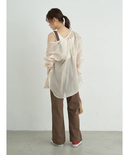 earth music&ecology(アースミュージックアンドエコロジー)の「フレアサロペット *(サロペット/オーバーオール・レディース・ブラック/ブラウン・S/M)」の8枚目の写真