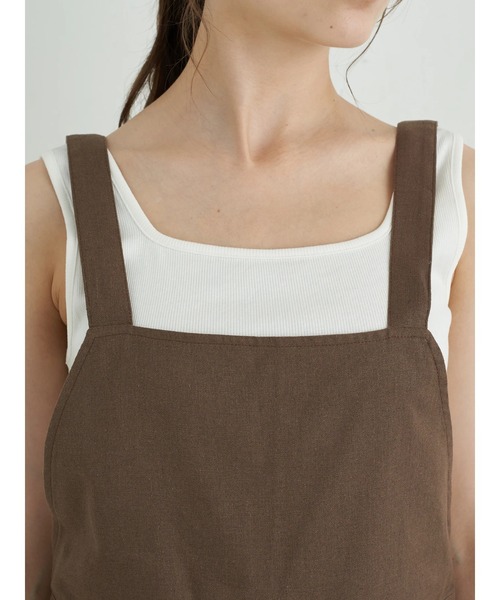 earth music&ecology(アースミュージックアンドエコロジー)の「フレアサロペット *(サロペット/オーバーオール・レディース・ブラック/ブラウン・S/M)」の9枚目の写真