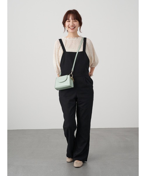 earth music&ecology(アースミュージックアンドエコロジー)の「フレアサロペット *(サロペット/オーバーオール・レディース・ブラック/ブラウン・S/M)」の20枚目の写真