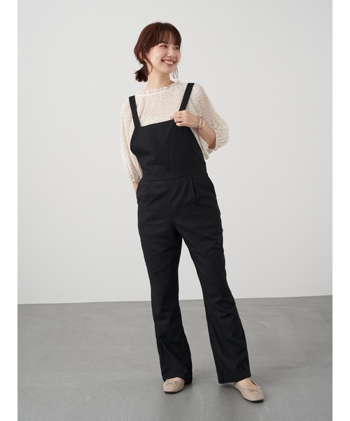 earth music&ecology(アースミュージックアンドエコロジー)の「フレアサロペット *(サロペット/オーバーオール・レディース・ブラック/ブラウン・S/M)」の22枚目の写真