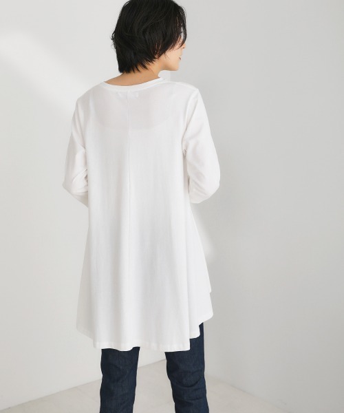 Bou Jeloud(ブージュルード)の「【はあちゅう×BouJeloud】美シルエットAラインTOPS(Tシャツ/カットソー・レディース・ブラック/オフホワイト/ピンク・FREE)」の9枚目の写真