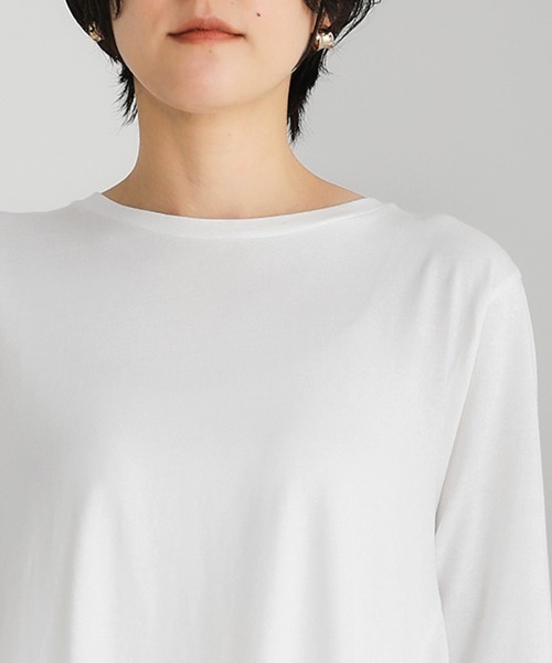 Bou Jeloud(ブージュルード)の「【はあちゅう×BouJeloud】美シルエットAラインTOPS(Tシャツ/カットソー・レディース・ブラック/オフホワイト/ピンク・FREE)」の19枚目の写真