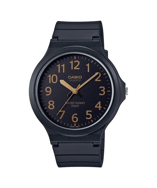 CASIO(カシオ)の「CASIO Collection / MW-240-1B2JH(アナログ腕時計・メンズ・ブラック×ゴールド・FREE)」の1枚目の写真
