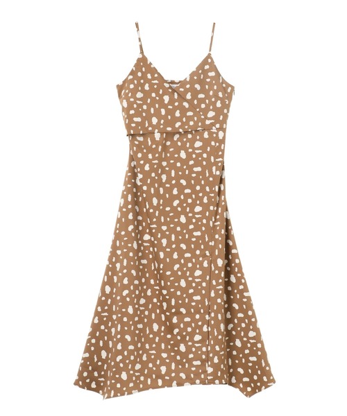 ALEXIA STAM(アリシアスタン)の「Back Ribbon Cow Print Satin Dress/バックリボンカウプリントサテンドレス(ワンピース・レディース・ブラウン・S/M)」の7枚目の写真