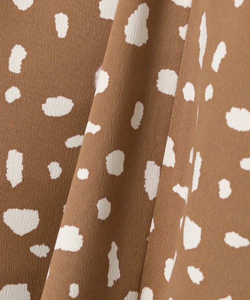 ALEXIA STAM(アリシアスタン)の「Back Ribbon Cow Print Satin Dress/バックリボンカウプリントサテンドレス(ワンピース・レディース・ブラウン・S/M)」の11枚目の写真