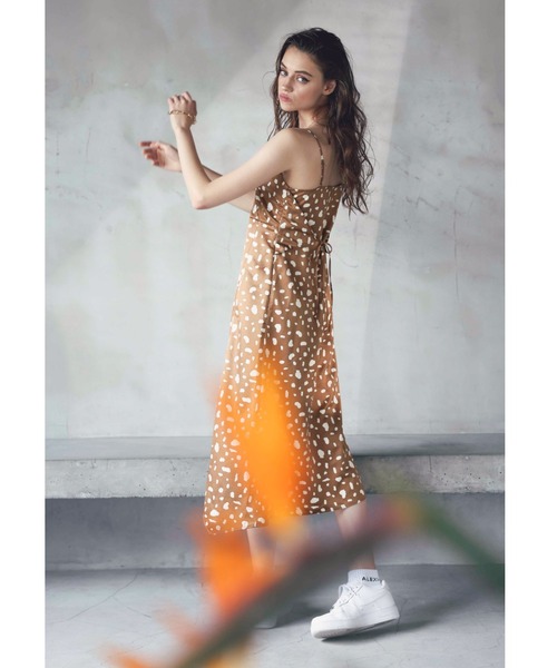 ALEXIA STAM（アリシアスタン）の「Back Ribbon Cow Print Satin