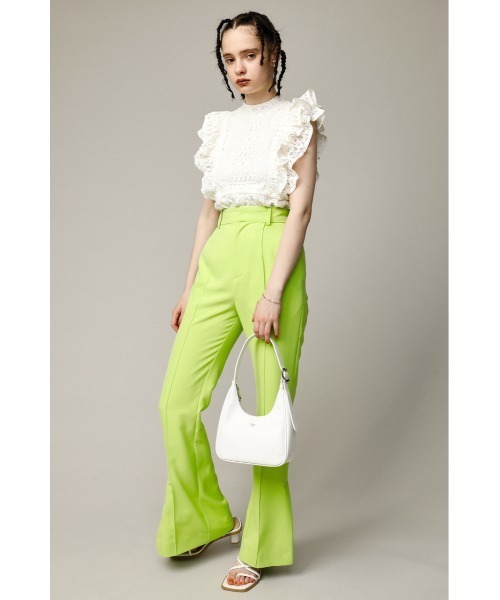 SLY（スライ）の「RUFFLE LACE TOPS ラッフルレース トップス