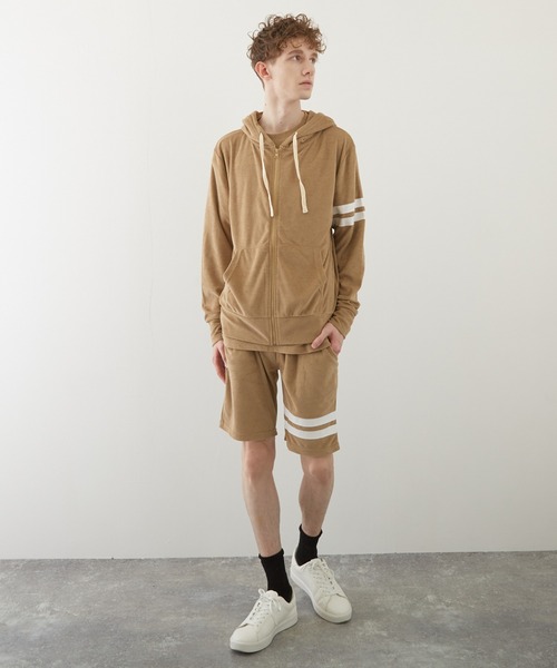 TONE SELECT WEAR(トーンセレクトウェア)の「【TONE BY AS】パイルラインショーツ(BL)(その他パンツ・メンズ・アイボリー/ブラック/チャコールグレー/ベージュ/ネイビー/イエロー系その他/ピンク系その他・MEDIUM/LARGE)」の4枚目の写真