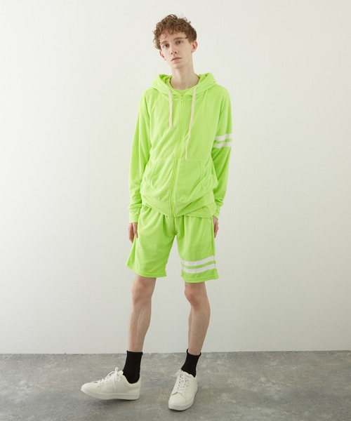 TONE SELECT WEAR(トーンセレクトウェア)の「【TONE BY AS】パイルラインショーツ(BL)(その他パンツ・メンズ・アイボリー/ブラック/チャコールグレー/ベージュ/ネイビー/イエロー系その他/ピンク系その他・MEDIUM/LARGE)」の6枚目の写真