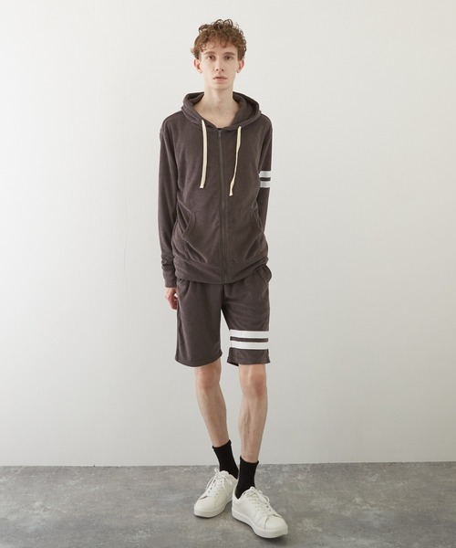 TONE SELECT WEAR(トーンセレクトウェア)の「【TONE BY AS】パイルラインショーツ(BL)(その他パンツ・メンズ・アイボリー/ブラック/チャコールグレー/ベージュ/ネイビー/イエロー系その他/ピンク系その他・MEDIUM/LARGE)」の2枚目の写真
