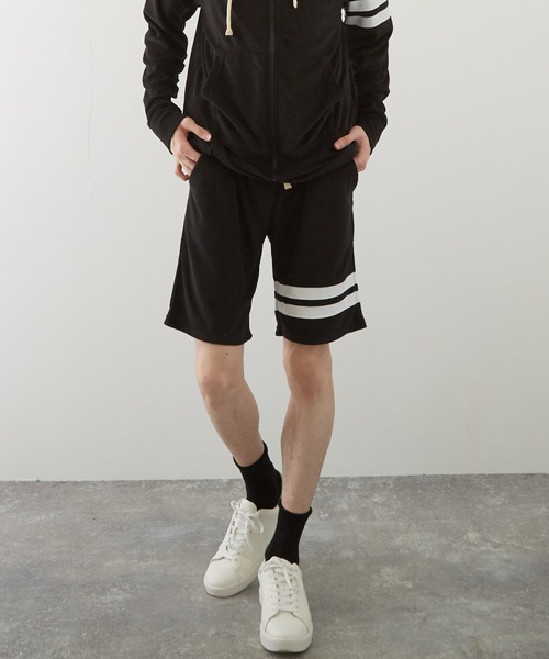 TONE SELECT WEAR(トーンセレクトウェア)の「【TONE BY AS】パイルラインショーツ(BL)(その他パンツ・メンズ・アイボリー/ブラック/チャコールグレー/ベージュ/ネイビー/イエロー系その他/ピンク系その他・MEDIUM/LARGE)」の10枚目の写真