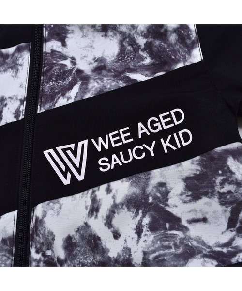 WASK（ワスク）の「WASK/ムラ柄 切り替え ジャケット (100~160cm)（ブルゾン・キッズ・ブラック・140/130/110/120/160/100/150）」の4枚目の写真