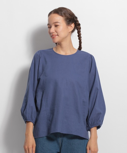 niko and...（ニコアンド）の「ボリュ袖ブラウス（シャツ/ブラウス・レディース・マスタード/アイボリー/カーキ/ブルー・MEDIUM/LARGE）」の11枚目の写真