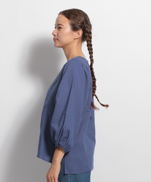 niko and...（ニコアンド）の「ボリュ袖ブラウス（シャツ/ブラウス・レディース・マスタード/アイボリー/カーキ/ブルー・MEDIUM/LARGE）」の13枚目の写真