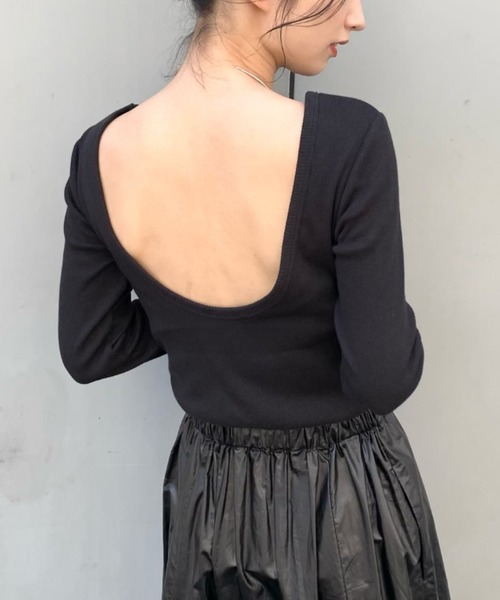 UNSPARE（アンスペア）の「【UNSPARE/アンスペア】パット付ロンT/WEB・一部店舗限定（Tシャツ/カットソー・レディース・アイボリー/ブラック/ブラック系その他・FREE）」の12枚目の写真