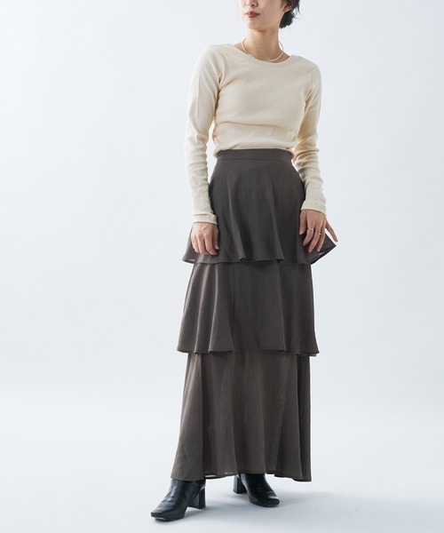 UNSPARE（アンスペア）の「【UNSPARE/アンスペア】パット付ロンT/WEB・一部店舗限定（Tシャツ/カットソー・レディース・アイボリー/ブラック/ブラック系その他・FREE）」の14枚目の写真