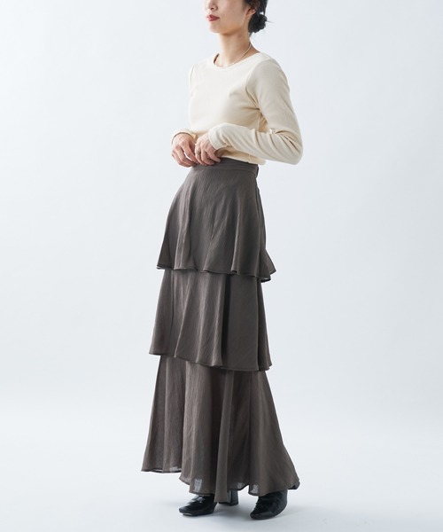 UNSPARE（アンスペア）の「【UNSPARE/アンスペア】パット付ロンT/WEB・一部店舗限定（Tシャツ/カットソー・レディース・アイボリー/ブラック/ブラック系その他・FREE）」の10枚目の写真