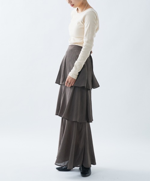 UNSPARE（アンスペア）の「【UNSPARE/アンスペア】パット付ロンT/WEB・一部店舗限定（Tシャツ/カットソー・レディース・アイボリー/ブラック/ブラック系その他・FREE）」の18枚目の写真