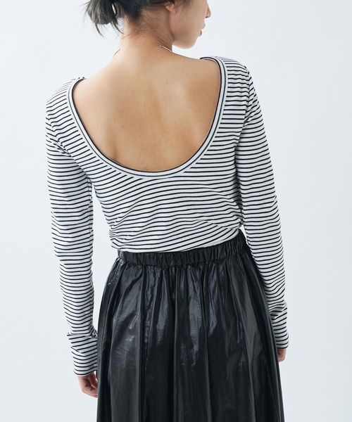 UNSPARE（アンスペア）の「【UNSPARE/アンスペア】パット付ロンT/WEB・一部店舗限定（Tシャツ/カットソー・レディース・アイボリー/ブラック/ブラック系その他・FREE）」の15枚目の写真