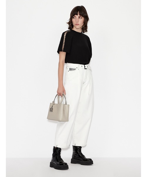 ARMANI EXCHANGE(アルマーニエクスチェンジ)の「【A|X アルマーニ エクスチェンジ】バルーンシルエット ホワイトデニムパンツ_J74(デニムパンツ・レディース・ホワイト・25inch/26inch/24inch/27inch)」の3枚目の写真