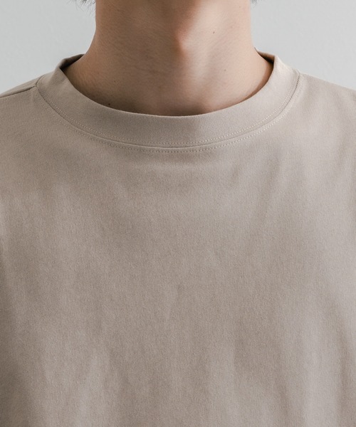 epnok（エプノック）の「タックオーバーロンT（Tシャツ/カットソー・メンズ・ブラック/オフホワイト/グリーン/グレイッシュベージュ/グレイッシュブルー・SMALL/MEDIUM/LARGE）」の6枚目の写真