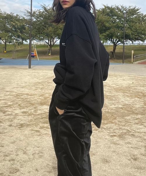 anown（アノン）の「配色スピンドル　ベロアジョガーパンツ【ファッションインフルエンサー yoshinariami × anown 限定コラボ】（その他パンツ・レディース・ブラック/ダークグリーン/ベージュ・FREE）」の19枚目の写真